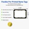 Avery® Printable Adhesive Name Badges, 2-1/3" x 3-3/8", Pre-printed Black Border with Metallic Gold Flourish Design, Matte White, Laser & Inkjet Compatible, 80 Total